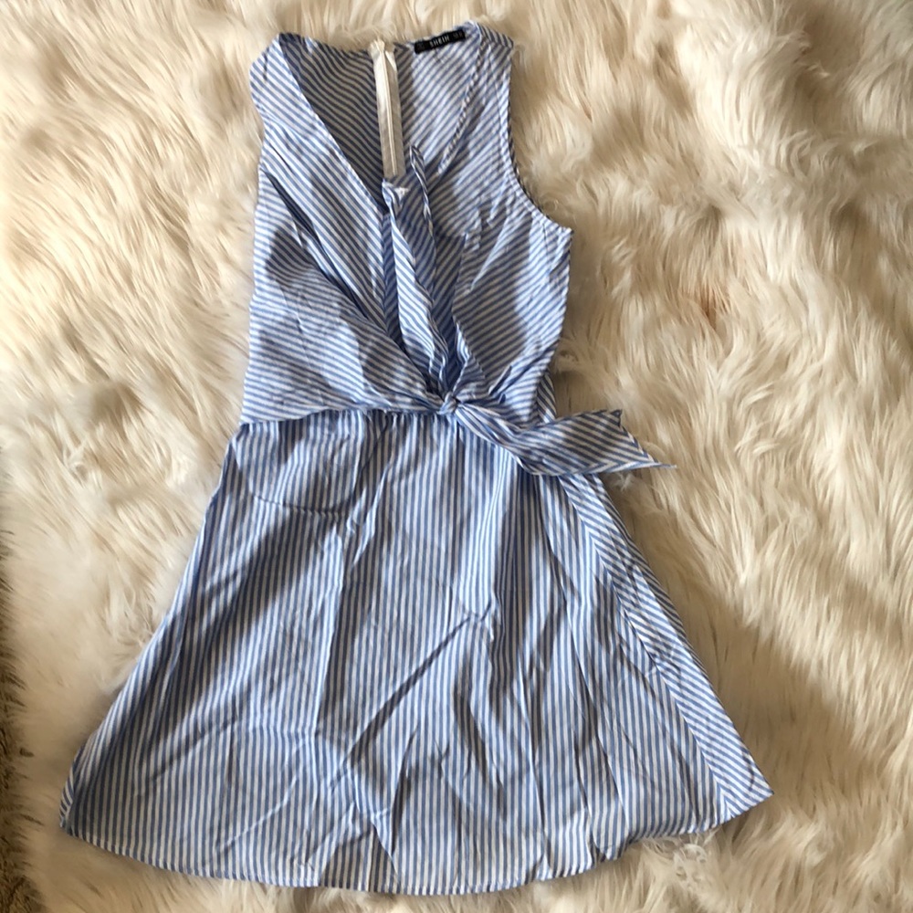 Shein Blue and White Striped Dress
